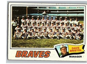 Carta Baseball 1977 Topps - #442 Atlanta Braves Team Dave Bristol A2 - Foto 1 di 2