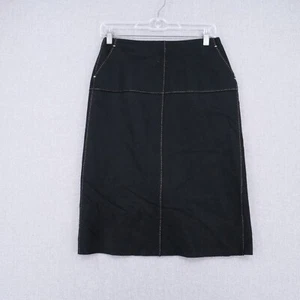J. Crew Skirt Womens Size 4 Black Straight & Pencil Pockets Business Casual - Picture 1 of 6
