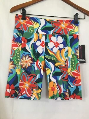 New No Boundaries Juniors Women's Biker Shorts Floral S,M,XL - Image 1 of 4