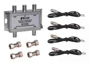 Pixel Technologies Sirius XM Satellite Radio 4-Way Amplified Splitter Kit New - Picture 1 of 5