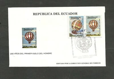 BALLOON - ECUADOR FDC 1984, VF - Image 1 of 2