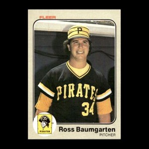 Ross Baumgarten 1983 Fleer Pittsburgh Pirates #302 NM Vintage!
