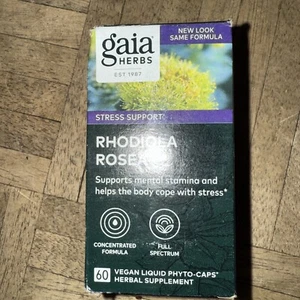Gaia Herbs Rhodiola Rosea Stress Support Supp for Stamina & Endurance Exp 1/26+ - Picture 1 of 4