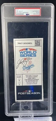 Boleto de papel WS GM 4 2018/KOBE BRYANT ANUNCIA ALINEACIÓN Dodger PSA automático Joe Kelly Foto 1 de 4