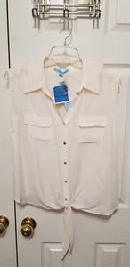 Antonio Melani Women's Ivory Silk Sleeveless Blouse. Size M. NWT - Picture 1 of 6