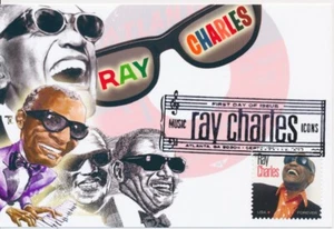 #4807 Ray Charles Music Icon Therome cachet First Day cover on Photo paper - Picture 1 of 1