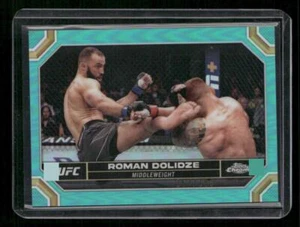 2024 Topps Chrome UFC  Roman Dolidze Aqua Refractor /199 Rookie Card No. 167 - Picture 1 of 2