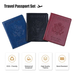 3 Color Passport Protector Cover Durable Holder Card Case Passport Sleeve US - Picture 1 of 15