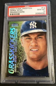 #12 DEREK JETER 2000 FLEER TRADITION #12 GRASSKICKERS PSA 10 POP 2 - Picture 1 of 2