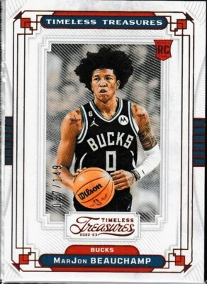 2022 Panini Chronicles #356 Timeless Treasure Marjon Beauchap Rookie Bucks /149 - Image 1 of 2