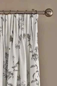 NEXT SCHWARZ WEISS Blumen Bleistiftfalte Verdunkelungs-/Thermovorhänge, B117 Tropfen 137 cm - Bild 1 von 2