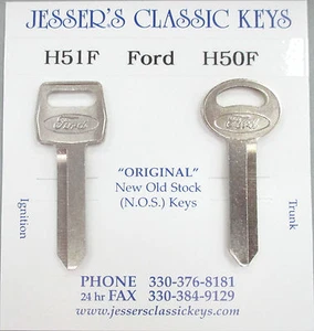 Ford F SERIES Keys OEM Nickel NOS 1980 1981 1982 1983 1984 1985 1986 1987 1988 - Foto 1 di 5