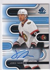 2022-23 UD SP GAME USED BLUE BASE AUTO #89 SENATORS - JOSH NORRIS