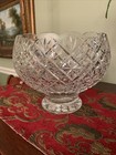 Waterford Crystal 9.25” Diameter Pedestal Punch Bowl or Centerpiece Bowl