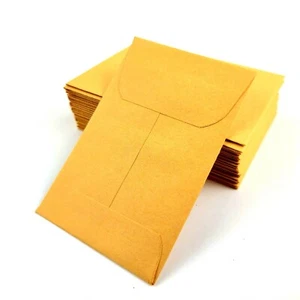 Coin Envelope Kraft #1 (LOT OF 25) - 2 1/4 x 3 1/2 Light Brown USA SELLER - Picture 1 of 3