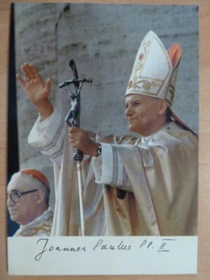 Kirche – Papst Johannes Paul II † 2014, Autogrammkarte (Unterschrift gedruckt) I - Bild 1 von 2