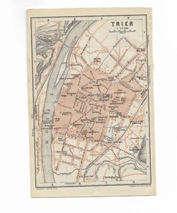 Heimat / Trier Stadtplan 1908 / 9,5 x 14,5  cm - Bild 1 von 1