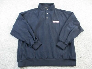 Vintage 2003 US Open Windbreaker Pullover Jacket Medium 3 Snaps Navy Blue Mens - Picture 1 of 10