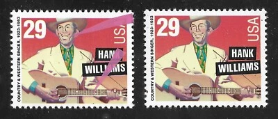 ** US #2723a  .29c  SCARCE  PERF.  HANK  WILLIAMS  COLOR  SHIFT  VF/NH  NICE  ** - Image 1 of 3