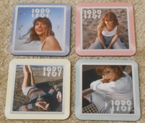 taylor swift limited-edition 1989 coaster set blue, pink, green & yellow - Picture 1 of 5
