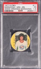 1977 Futbol Discs #11 Diego Armando Maradona Rookie Card - PSA FR 1.5