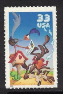 Scott 3391a- Wile E. Coyote & Road Runner, Looney Tunes- MNH (S/A) 33c 2000 - Picture 1 of 1