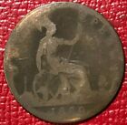 A Vintage 1889 Great Britain English One Penny Cent-apr050