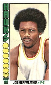 1976-77 Topps Atlanta Hawks Basketball Card #37 Joe C.Meriweather Rookie - EX-MT