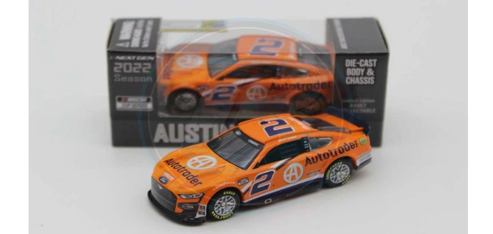 NASCAR 2022 AUSTIN CINDRIC #2 AUTOTRADER 1/64 DIECAST CHASSIS CAR - Image 1 of 1