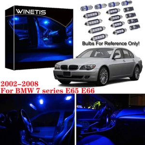 24Pcs Blue LED Bulb Interior Light Full Kit For 2002-2008 BMW 7 series E65 E66 M - Picture 1 of 12
