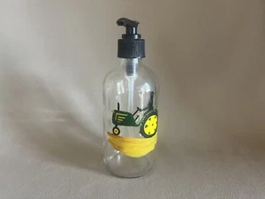 Hand-Painted Green Tractor Soap/Lotion Pump Dispenser With Black Pump, Brand New - Picture 1 of 4