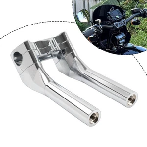 8" inch Tall Handlebar Risers Pullback 1.5" Fit Harley 1-1/8'' Clamp Chrome - Foto 1 di 13