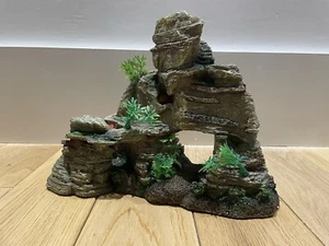 Acquario Pesciera Formazione Montagna Rocciosa e Piante Ornamento Grande 24x31x16cm - Foto 1 di 5