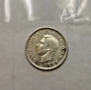 1938 Great Britain Silver (.500) Sixpence Coin George VI UK Good KM# 852 - Picture 1 of 5