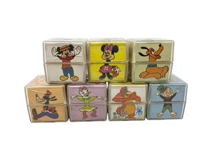 Vintage Disney 1966 Personaggio Turn-Abouts Twist Block Giocattoli SET COMPLETO HTF - Foto 1 di 7