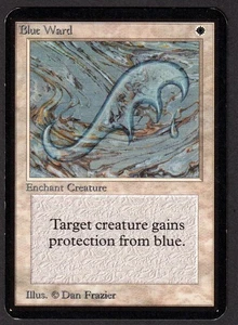 Magic the Gathering Alpha Edition 1993 -Blue Ward - no bent no ink - Bild 1 von 2