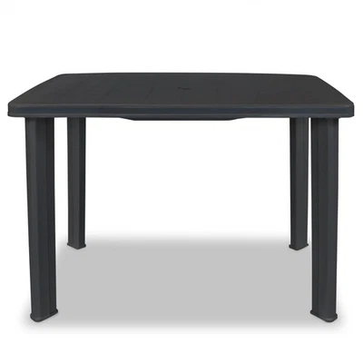 Patio Table with Umbrella Hole Outdoor Garden Patio Furniture Plastic vidaXL - Image 1 of 4