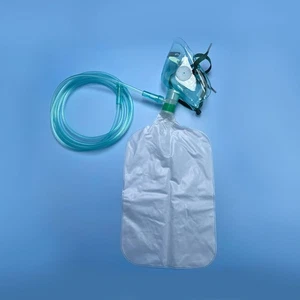 Mascarilla facial de oxígeno sin rebreather para adultos con bolsa de depósito cuerda elástica ajustable - Imagen 1 de 12