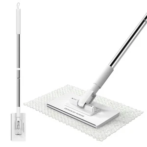 Mini Sweeper Cleaning Mop, Wall Mop Cleaner with 37.4" Long Mop Handle, 360° ... - Picture 1 of 7