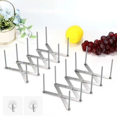 2 Stück Deckelhalter Rippchenhalter aus Edelstahl, Creative Home Teleskop-Ede... - Изображение 1 из 4