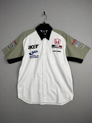 Lucky Strike BAR Honda Shirt Mens Large White Gray F1 Racing Formula 1 Pit Crew - Image 1 of 4