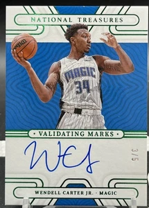 2021-22 Panini National Treasure Wendell Carter JR On Card Auto Orlando Magic /5 - Picture 1 of 2