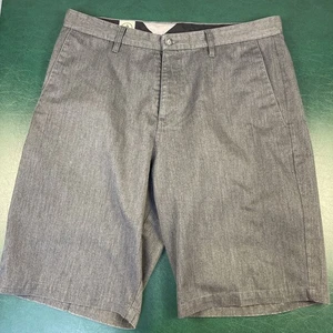 Volcom True To This Chino Shorts Mens 34x11 Dark Gray 5-Pocket Casual Skateboard - Picture 1 of 11