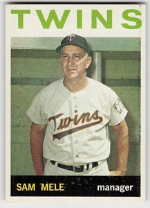 1964 Topps #54 Sam Mele BASEBALL Minnesota Twins - Picture 1 of 2