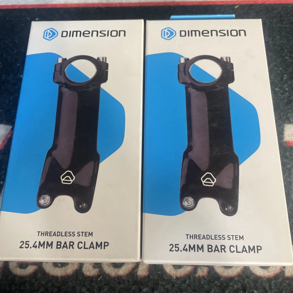 Dimension Threadless Stem Black 25.4mm 90mm Length 17 angle ( QTY2 ) - Image 1 of 4