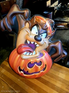 Vintage 1997 Looney Tunes Taz O-Lantern Tasmanian Devil 3D Halloween Spooky Fun - Picture 1 of 4