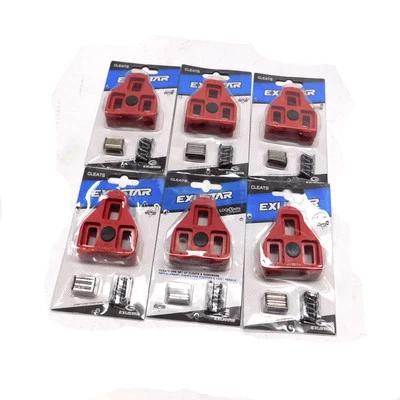 (6 pares) NUEVO botín de bicicleta de carretera Exustar E-ARC1 3 pernos 9 grados rojo flotador Foto 1 de 3