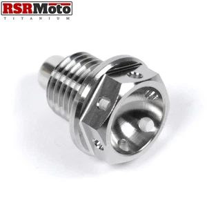 M14 x 1.5 Titanium Oil Sump Drain Bolt Plug Drilled Magnetic Race Spec Hex Head - Picture 1 of 8