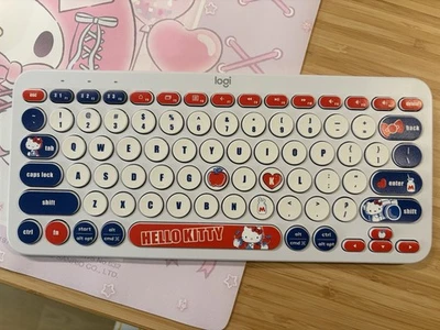 Hello kitty Bluetooth Keyboard Set- Vintage Sanrio Limited Edition Logitech K380 - Image 1 of 4