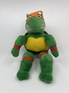 VTG 1989 TMNT Teenage Mutant Ninja Turtles 13"  Michelangelo Plush Mirage Studio